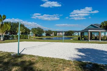 Sand volleyball court